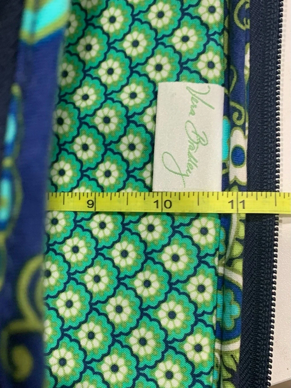 Vera Bradley Quilted Rhythm & Blues Laptop iPad Tablet Sleeve Case Good Preowned